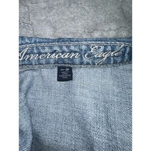 American Eagle Jacket Womens XS Denim Cropped Medium Wash 100% Cotton